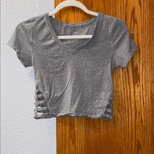 Grey crop top